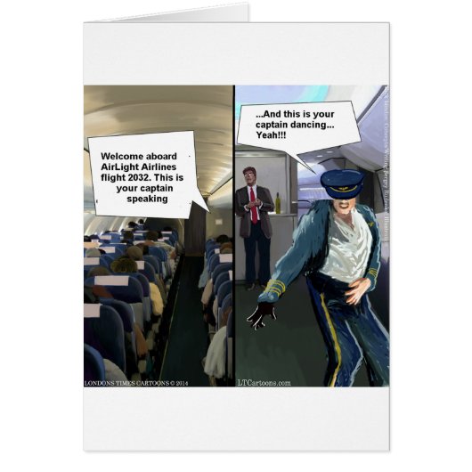Hipster Pilot Funny Cards (Front)