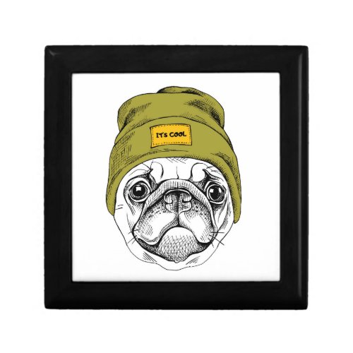 Hipster Pug  Its Cool Gift Box