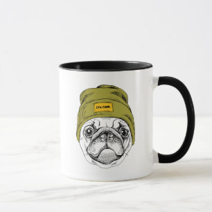 Hipster Pug   It's Cool Mug