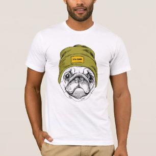 Hipster Pug It's Cool T-Shirt