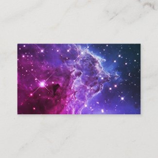 Hipster Purple Ombre Monkey Head Nebula Business Card