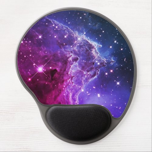 Hipster Purple Ombre Monkey Head Nebula Gel Mouse Pad