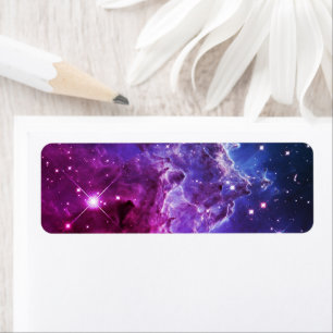 Hipster Purple Ombre Monkey Head Nebula Label