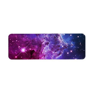 Hipster Purple Ombre Monkey Head Nebula Label