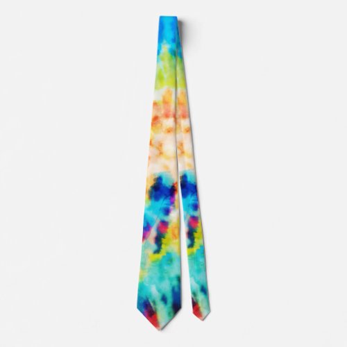 Hipster Rainbow Psychodelic Retro Tie Dye Tie
