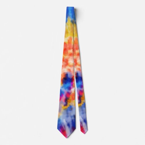  Hipster Rainbow Retro Psychodelic Tie Dye tie