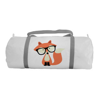 Hipster Red Fox Duffle Bag