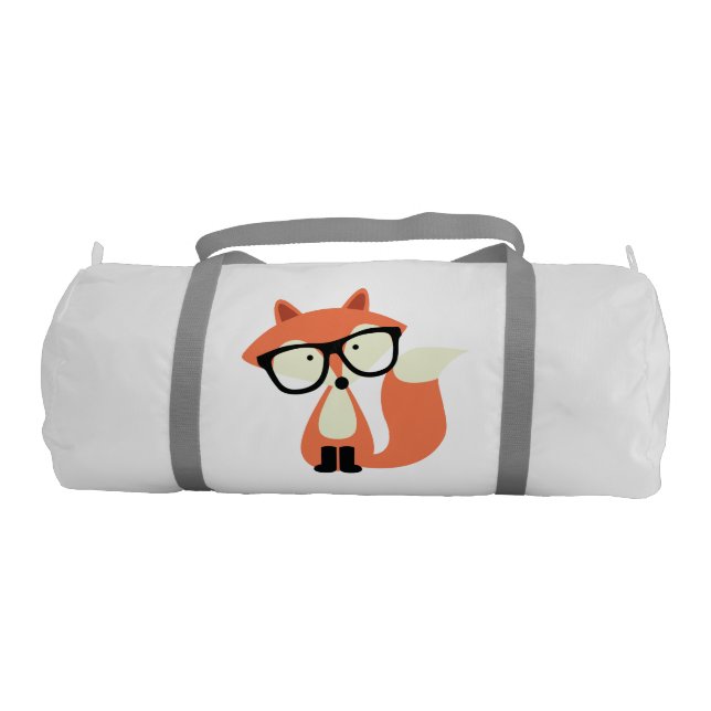 Hipster Red Fox Duffle Bag (Front)