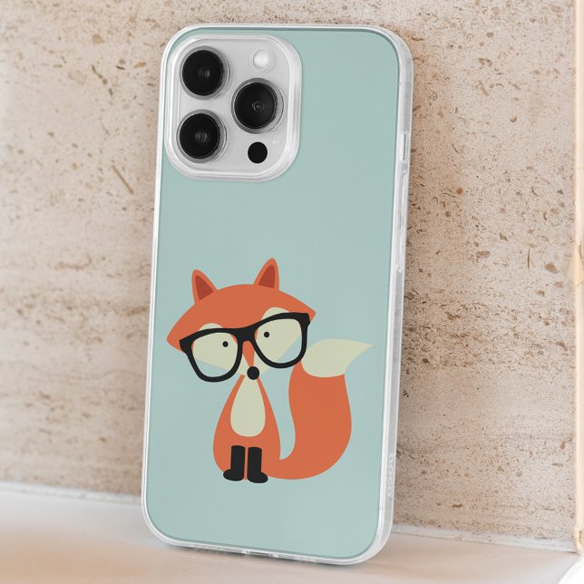 Hipster Red Fox iPhone 15 Case (Creator Uploaded)