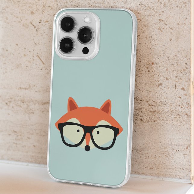 Hipster Red Fox iPhone 15 Case (Creator Uploaded)