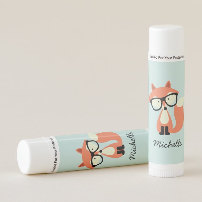 Hipster Red Fox Lip Balm (Front)