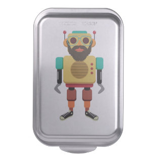 Hipster Retro Robot Cake Pan