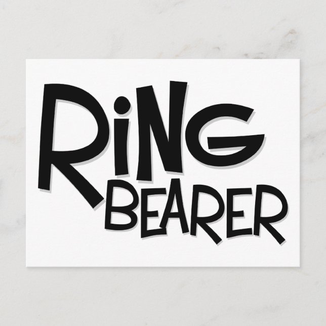 Hipster Ring Bearer Postcard (Front)
