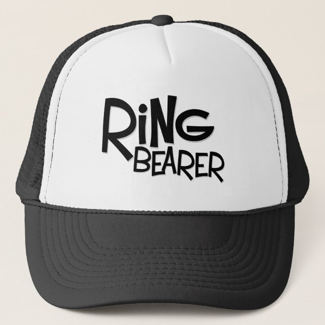 Hipster Ring Bearer Trucker Hat (Front)