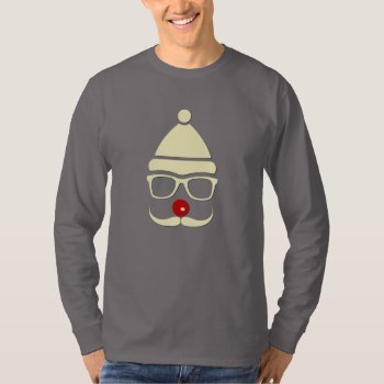 Hipster Rudolph Mustache Men's T-shirt by Pick_Up_Me at Zazzle