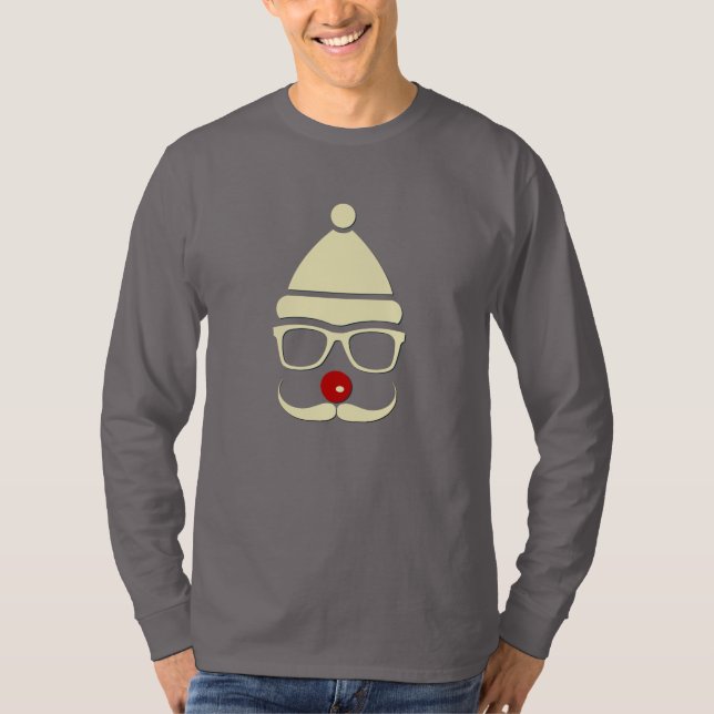 Hipster Rudolph Mustache Men's T-shirt (Front)