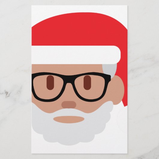 hipster Santa Claus emoji (Front)