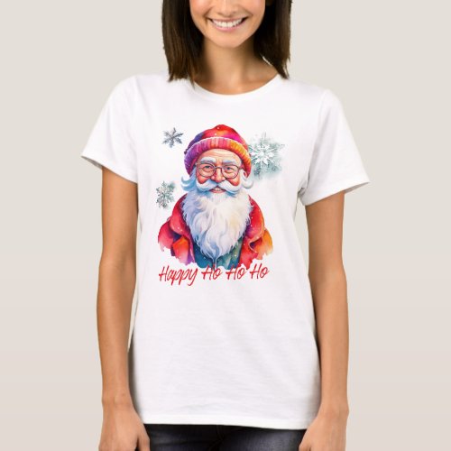 Hipster Santa Claus T_Shirt