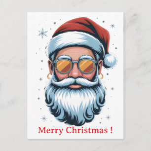 Hipster Santa Postcard