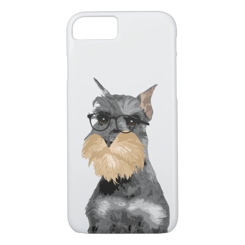 Hipster Schnauzer Dog Phone Case for Dog Lovers