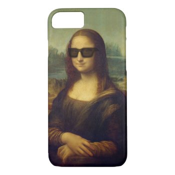 Hipster Shades Da Vinci Mona Lisa Iphone 8/7 Case by StrangeStore at Zazzle