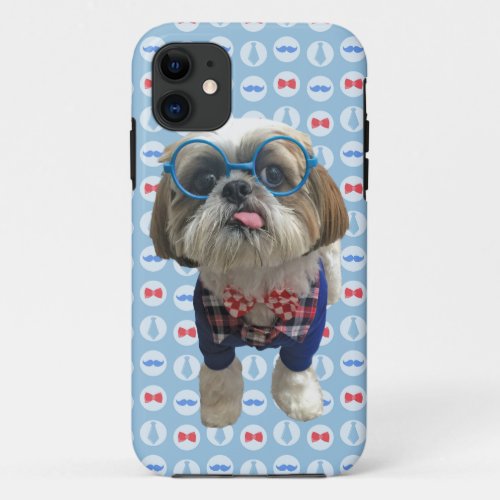 Hipster Shih Tzu Dog iPhone 11 Case