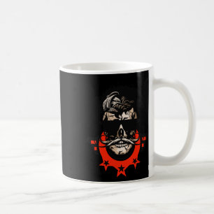 Hipster Skull Mustache Circle Logo Skull Sungles S Coffee Mug