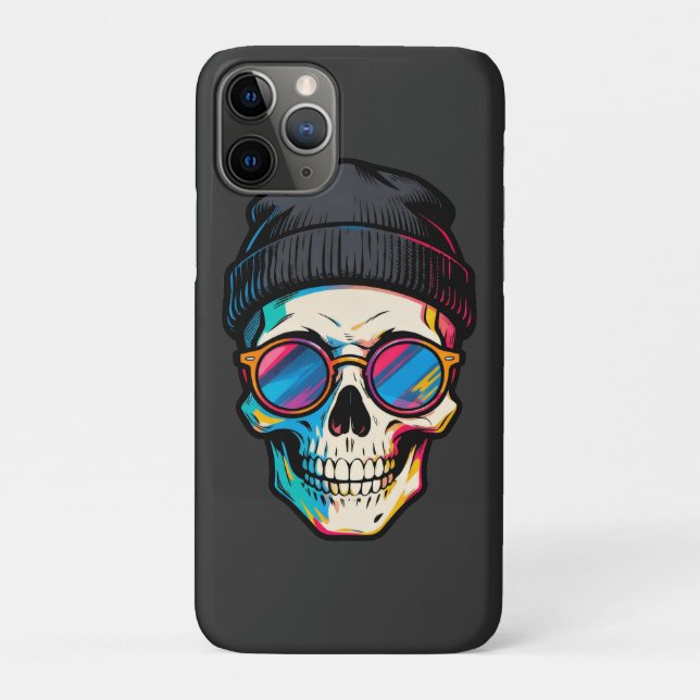 Hipster Skullcap Case-Mate iPhone Case (Back)