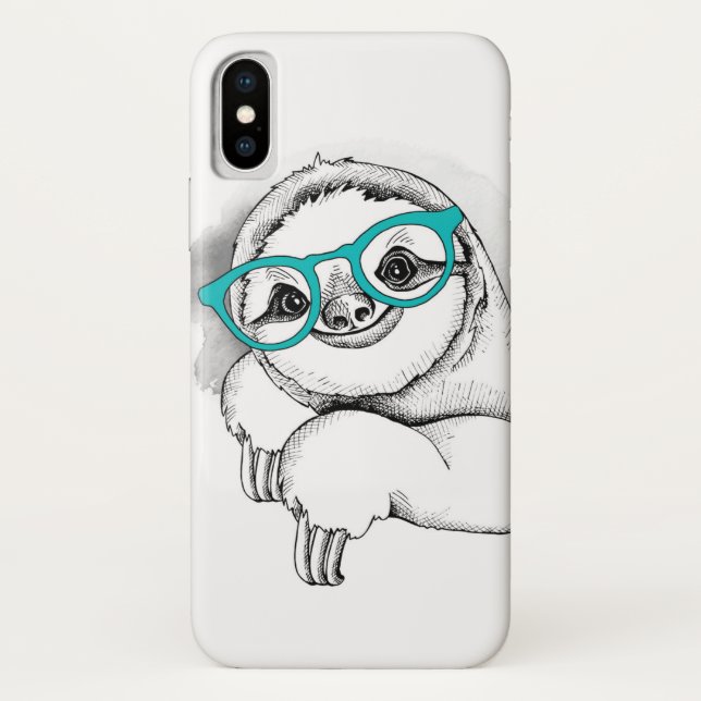 Hipster Sloth Case-Mate iPhone Case (Back)
