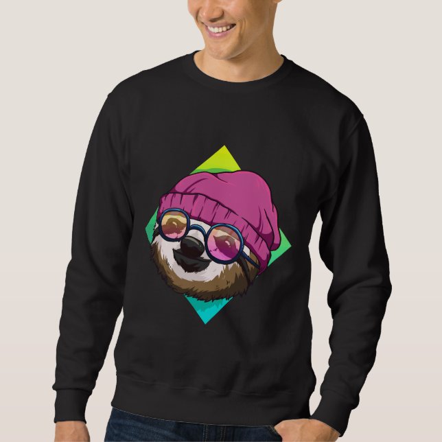 Hipster Sloth Cute Sloths  Ideas Men Women Sweatshirt (Front)