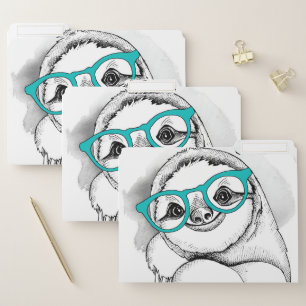 Hipster Sloth File Folder
