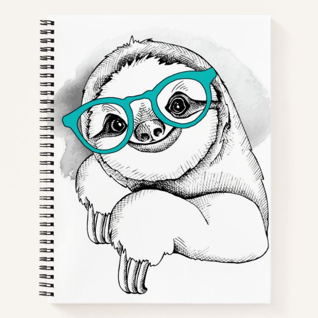 Hipster Sloth Notebook (Front)