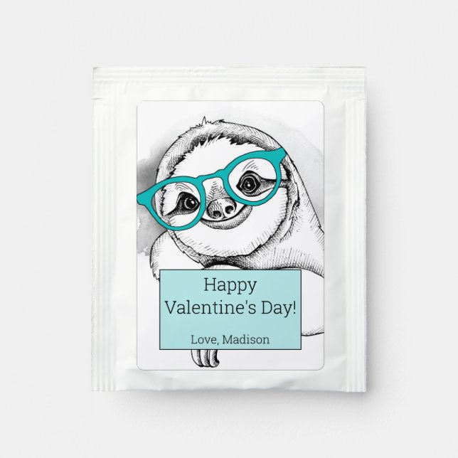 Hipster Sloth Tea Bag Drink Mix (Front)