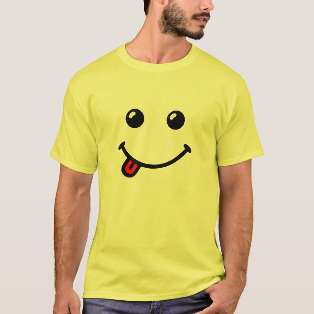 Hipster Smile mock face funny shirts T shirts (Front)