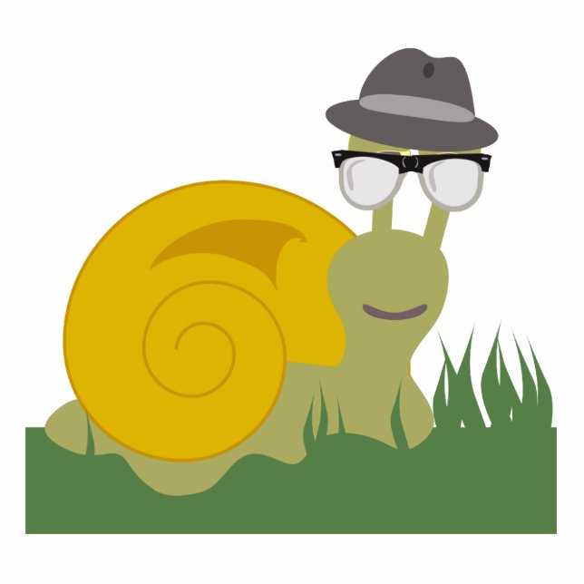 Hipster Snail Sculpture (Front)