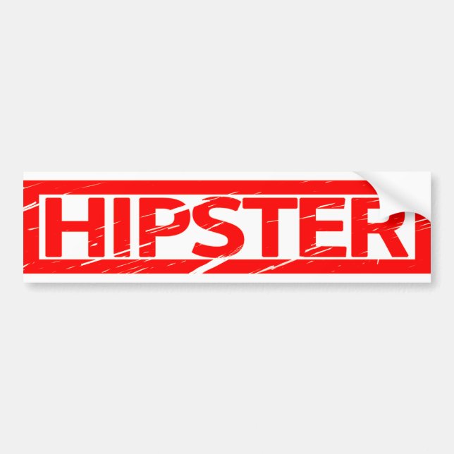 Hipster Stamp Bumper Sticker (Front)