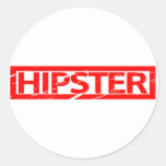 Hipster Stamp Classic Round Sticker