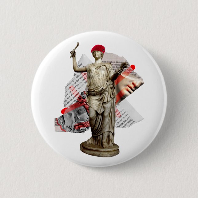 Hipster Statue Button  (Front)
