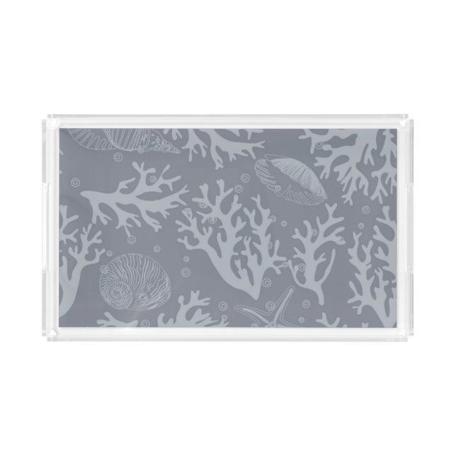 Hipster Style Coral Reef Acrylic Tray (Front)