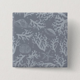 Hipster Style Coral Reef Pinback Button