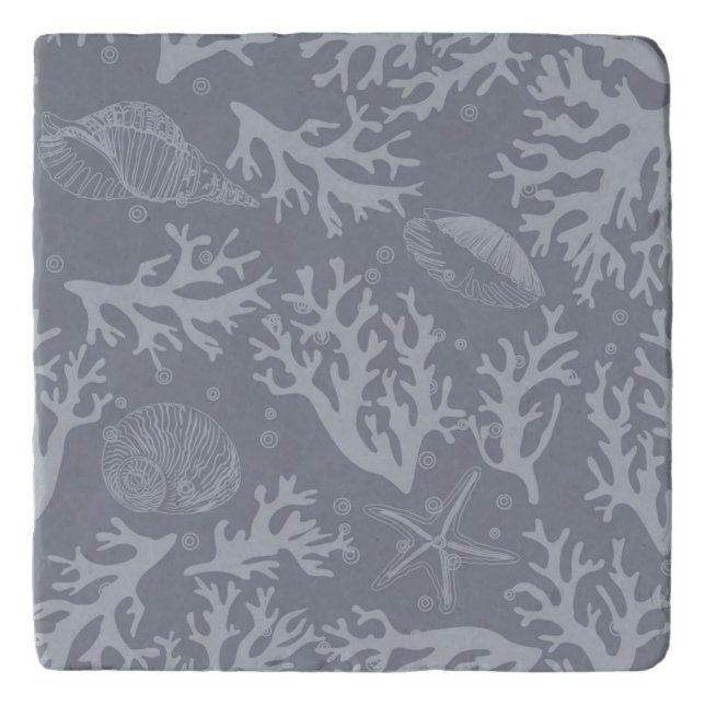 Hipster Style Coral Reef Trivet (Front)