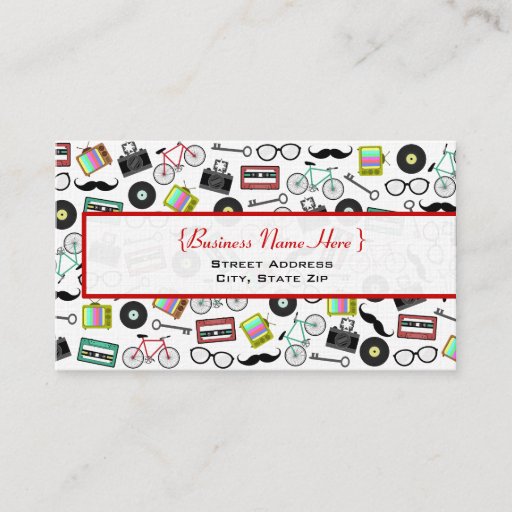 Customizable Hipster Themed Business Card
