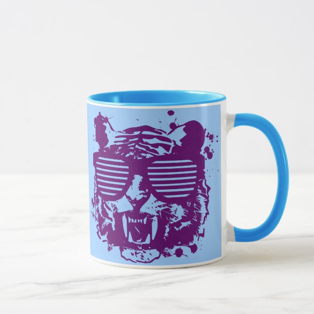 Hipster Tiger Mug (Right)