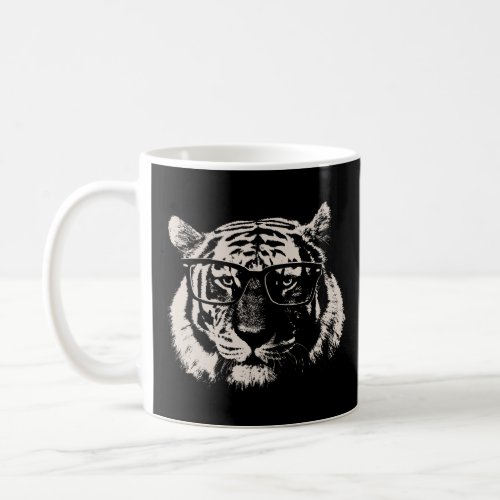 Hipster Tiger With Glasses  Coffee Mug