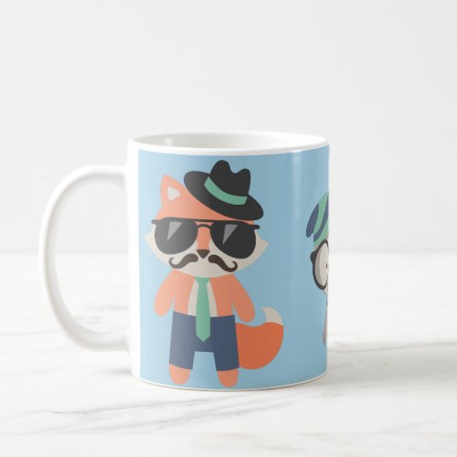 Hipster Trendy Animals Fox Coffee Mug