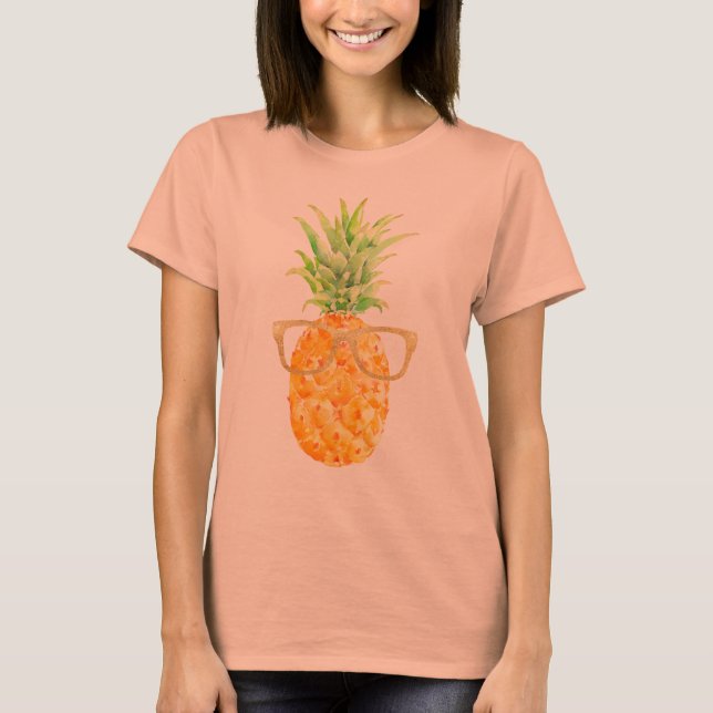 Hipster Tropical Pineapple T-Shirt (Front)
