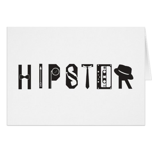 Hipster Typography Indie Urban Card (Front Horizontal)