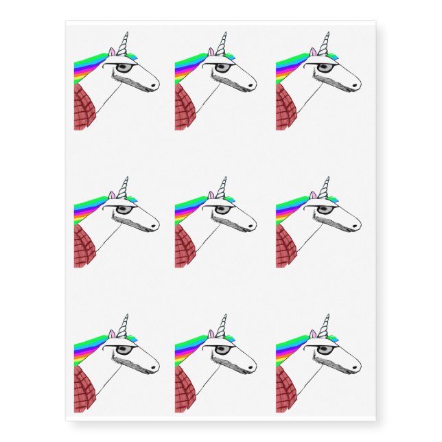 Hipster Unicorn Tattoos (Front)