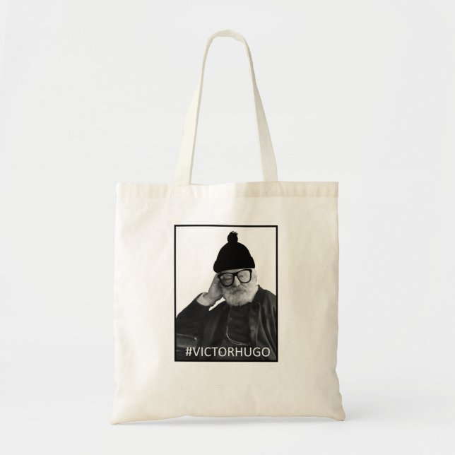 Hipster Victor Hugo Tote Bag (Front)