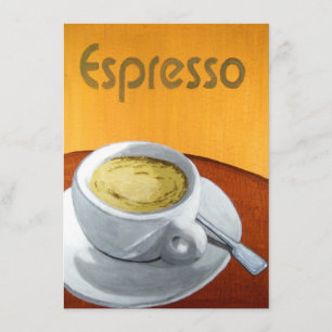 Hipster - Vintage Espresso Coffee Painting Invitation